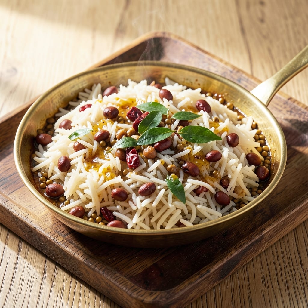 Akkha Masoor Rice Recipe: Spiced Lentil Pilaf With Toasted Coconut Crunch