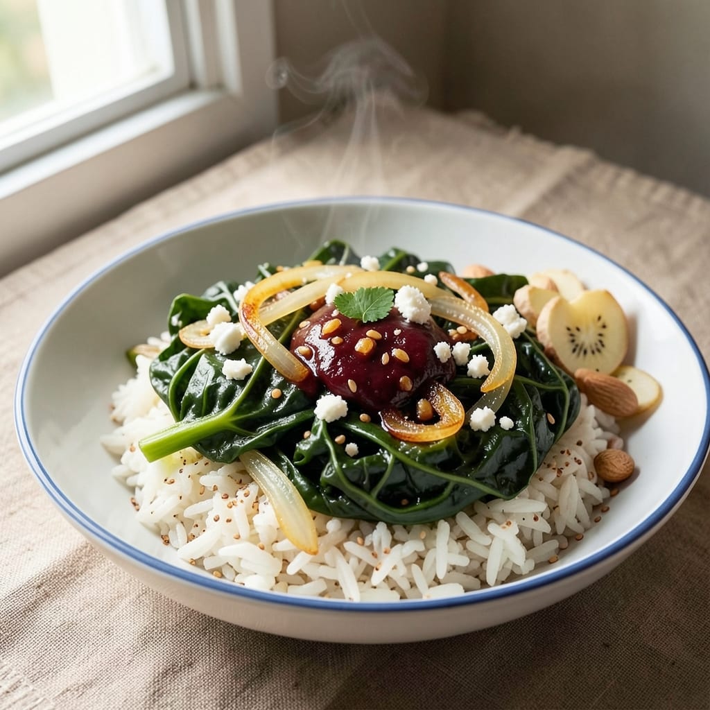 African Collard Greens and Rice Recipe: Smoky Tomato-Spiced Soul Food in One Pot