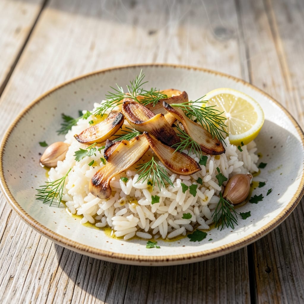 Albanian Rice Recipe: Lemon-Herb Pilaf With Toasted Pine Nuts