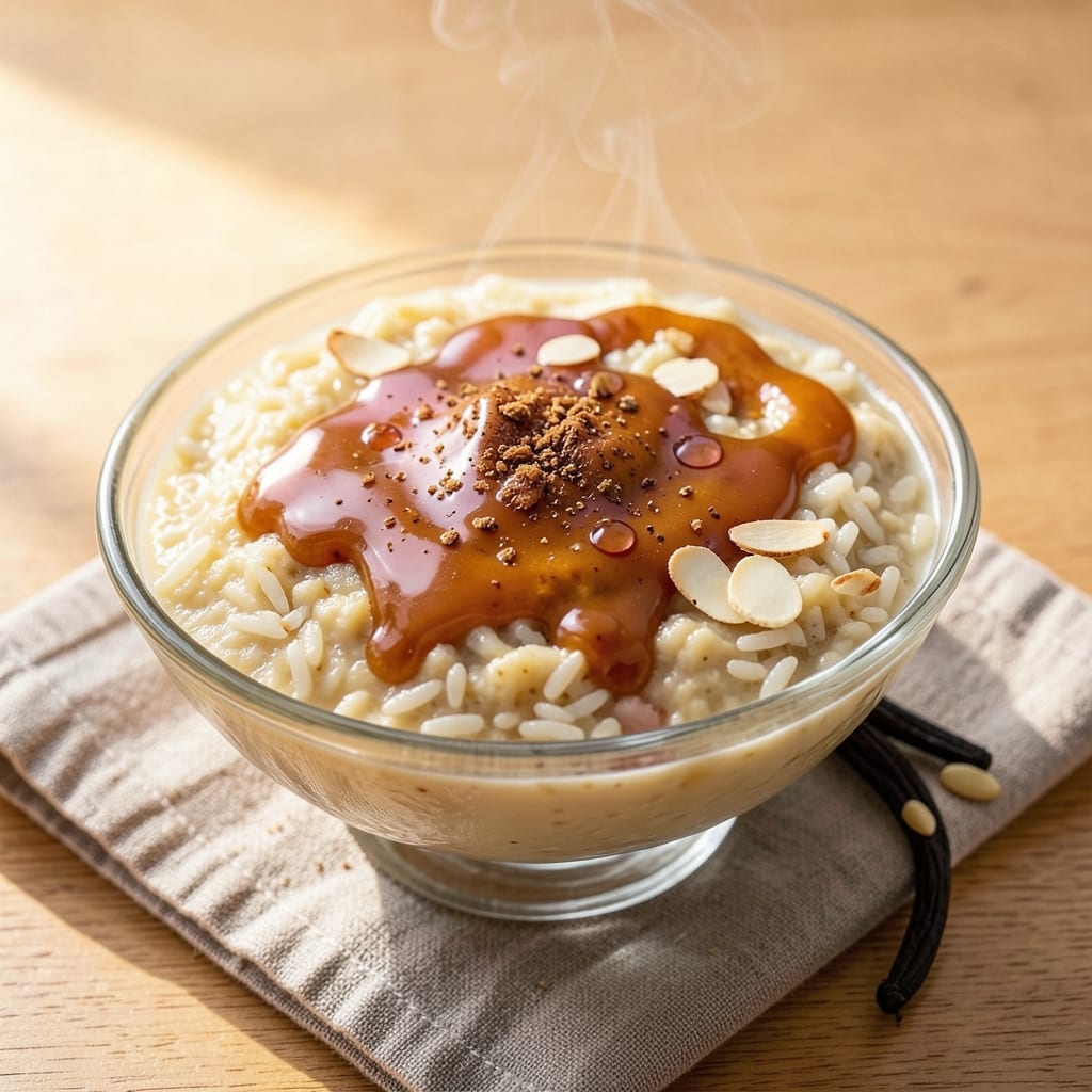 Arab Rice Pudding Recipe: Cardamom-Kissed Creaminess with Toasted Almond Crunch