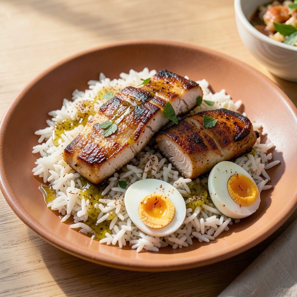 Argentina Rice Recipe: Saffron-Infused Stew with Crispy Egg Bites