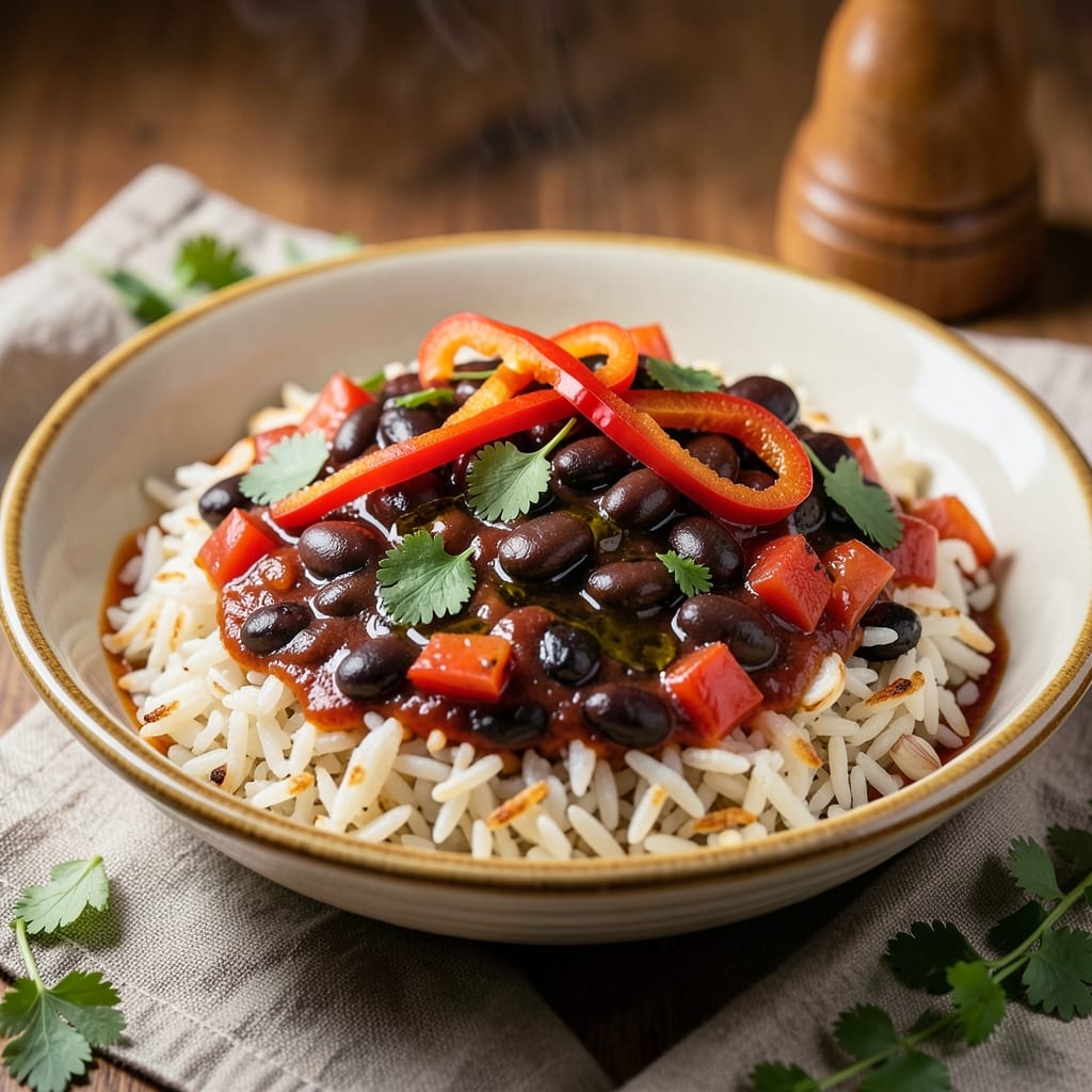African Beans and Rice Recipe: One-Pot Spice Harmony With Toasted Grain Crunch