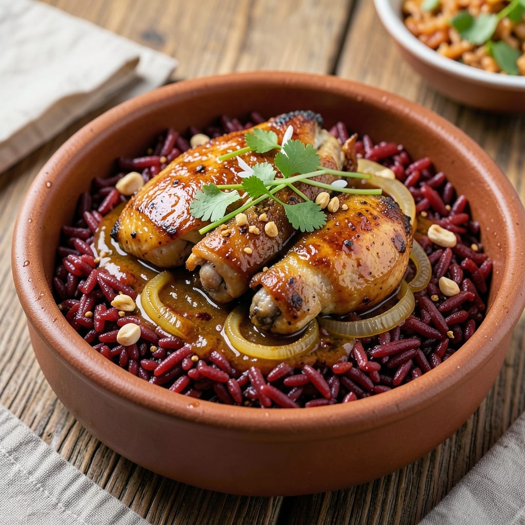African Red Rice Recipe: Tomato-Tamarind Spice Bomb in One Pot