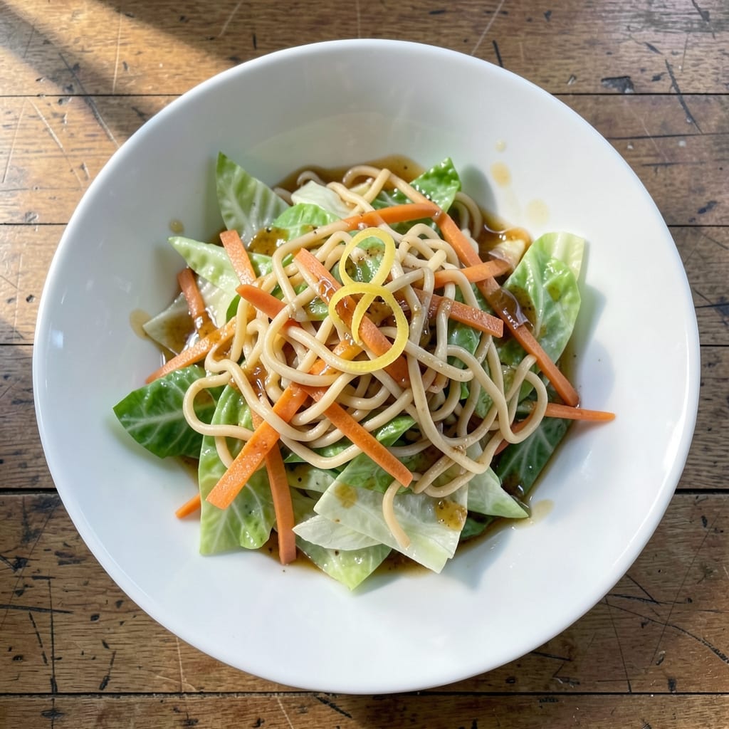 Asian Coleslaw Recipe With Ramen Noodles and Rice Vinegar: Crunchy Noodle Twist on Classic Slaw