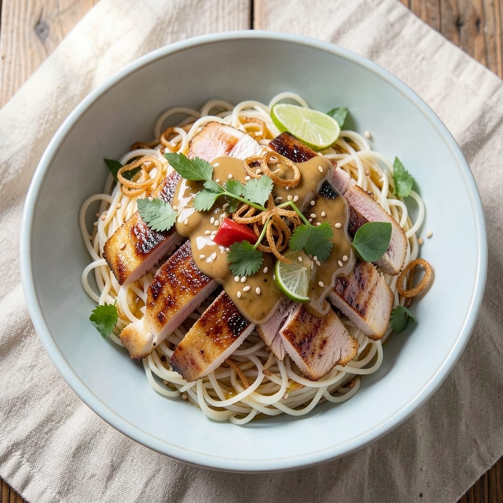Asian Rice Noodle Salad Recipe: Crisp-Tender Noodles with Zesty Peanut-Lime Dressing