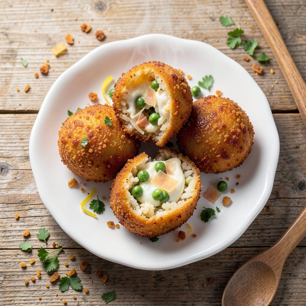 Arancini Recipe Leftover Rice: Crispy Fried Rice Balls With Melty Mozzarella Hearts