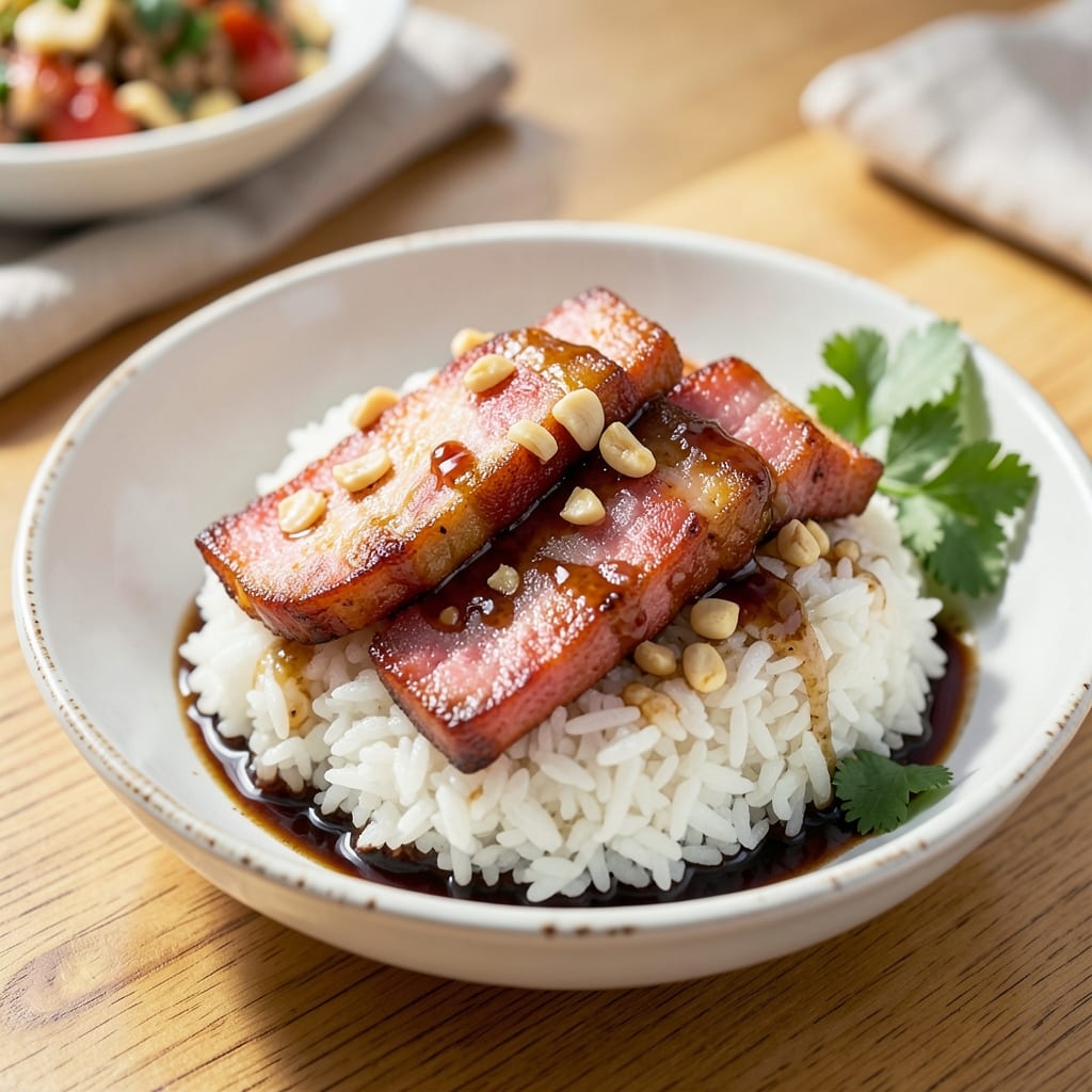 Asian Spam and Rice Recipe: Vinegar-Kissed Crispy Edges and Silky Rice