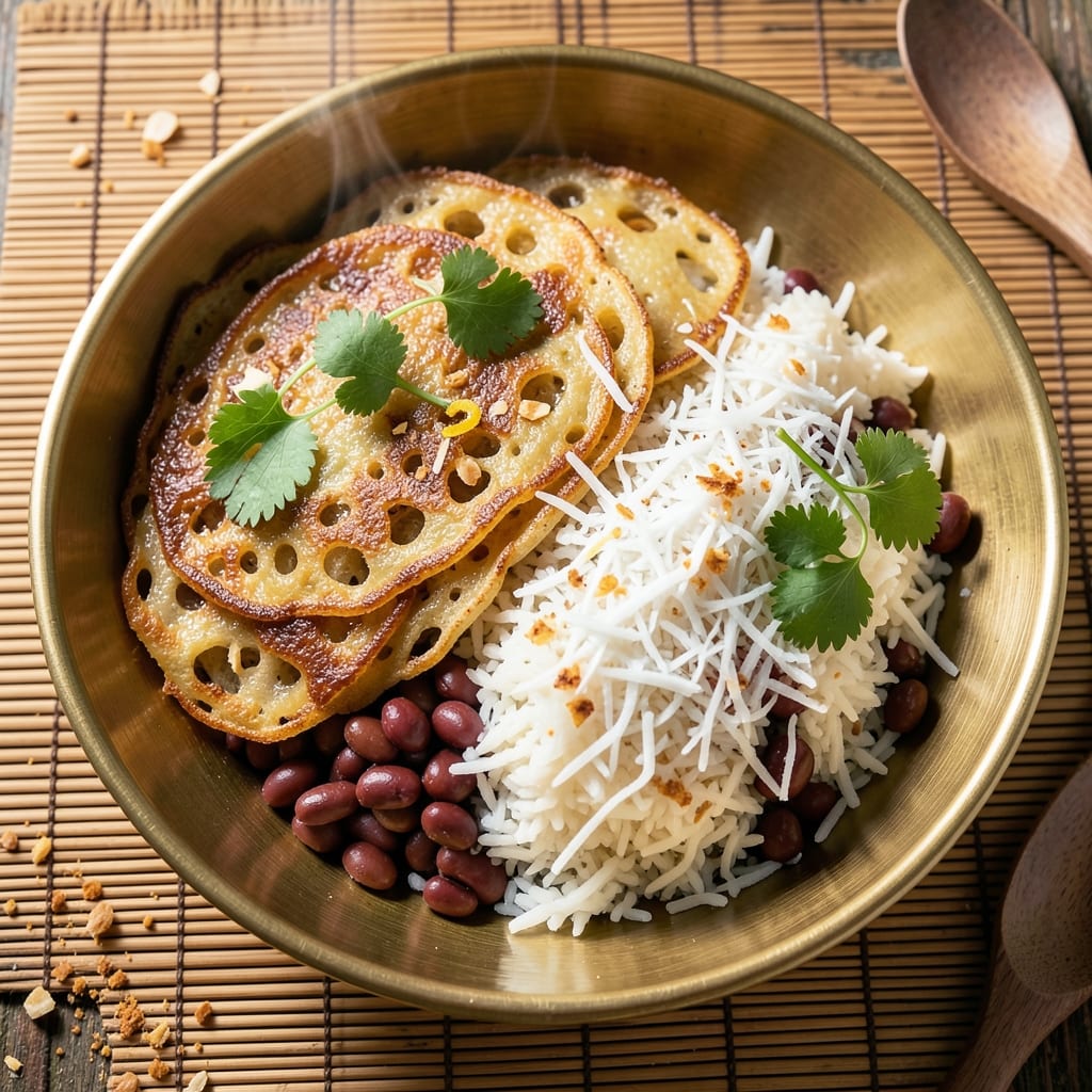 Appam Recipe With Cooked Rice: Lacy Coconut Cakes Over Fragrant Steamed Rice