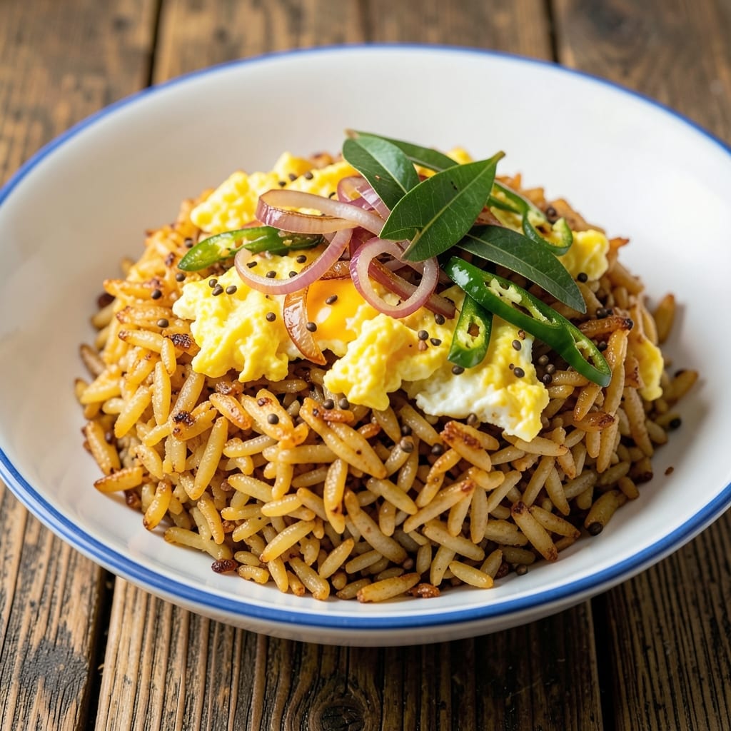 Andhra Egg Fried Rice Recipe: Spicy Tamarind and Curry Leaf Crunch