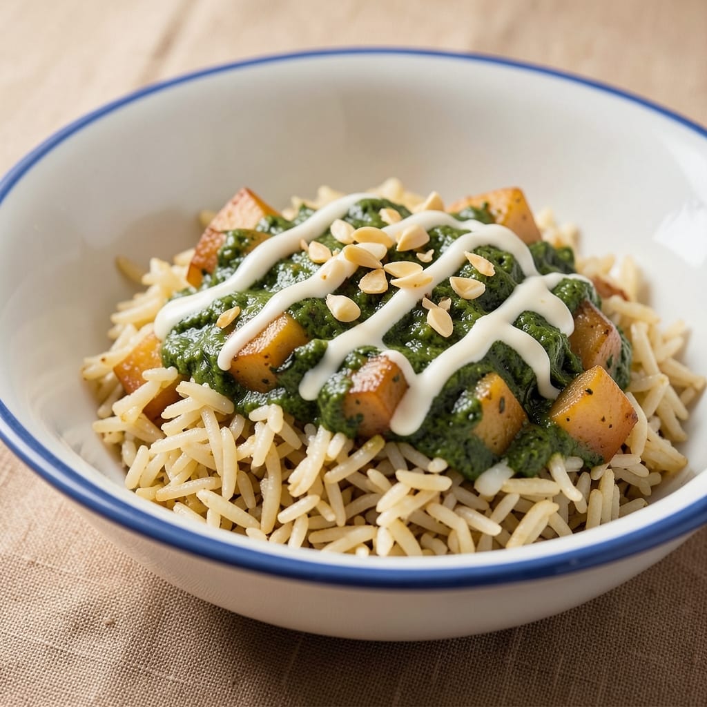 Aloo Palak Rice Recipe: Spinach-Rice Fusion With Earthy Depth