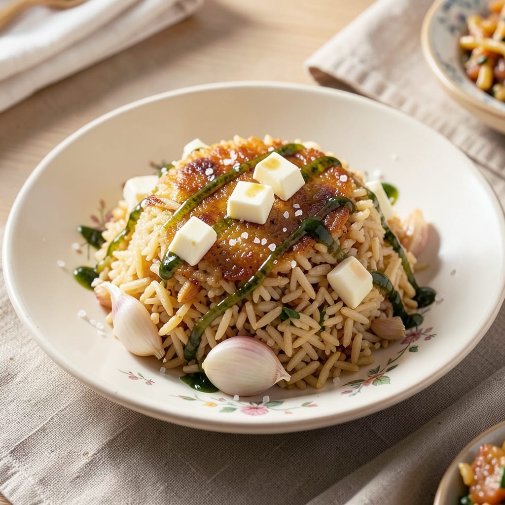 4 Servings of Rice Recipe: Golden Crisp-Topped Jasmine Basmati