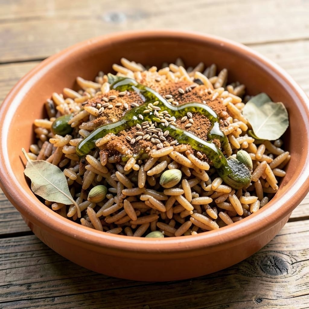 Arabic Brown Rice Recipe: Toasted Spice Crunch With Fragrant Saffron Infusion