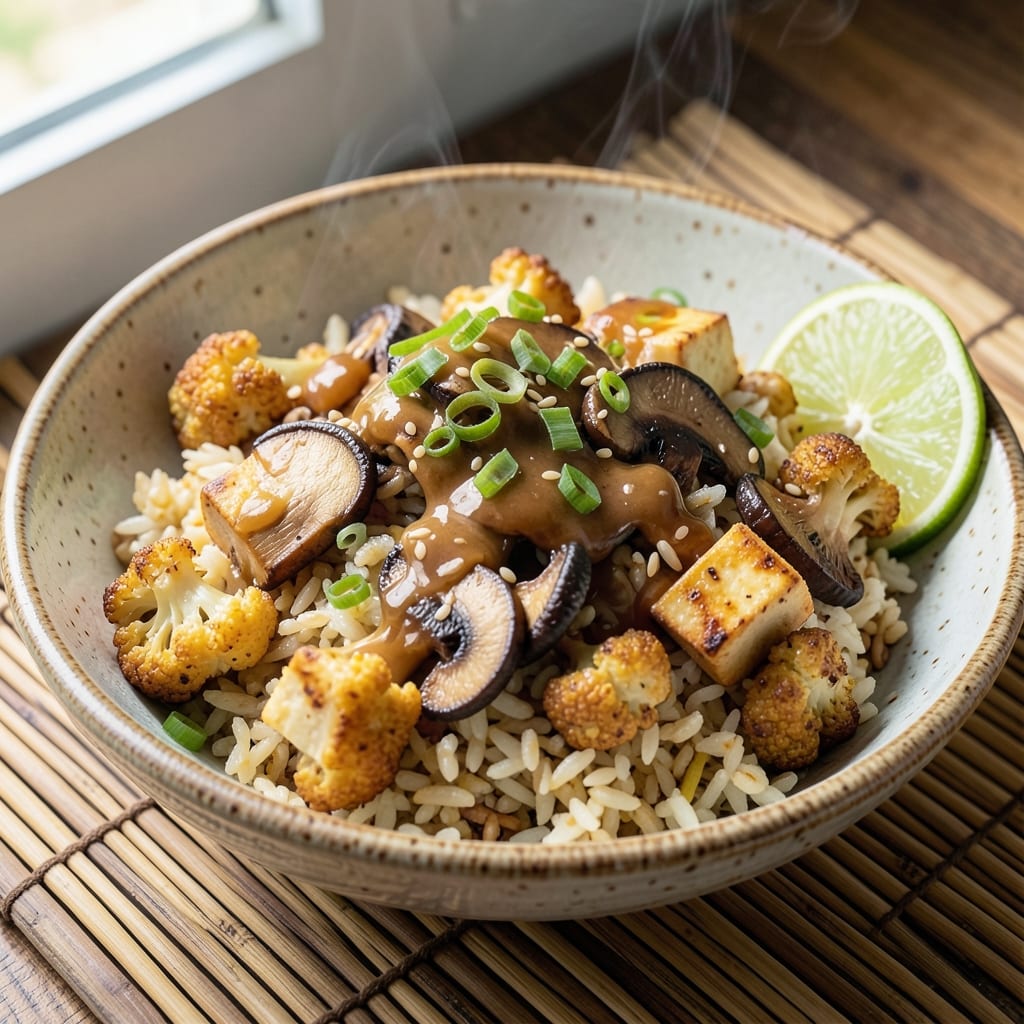 Asian Cauliflower Fried Rice Recipe: Crunchy Rice with Peanut Butter Zing