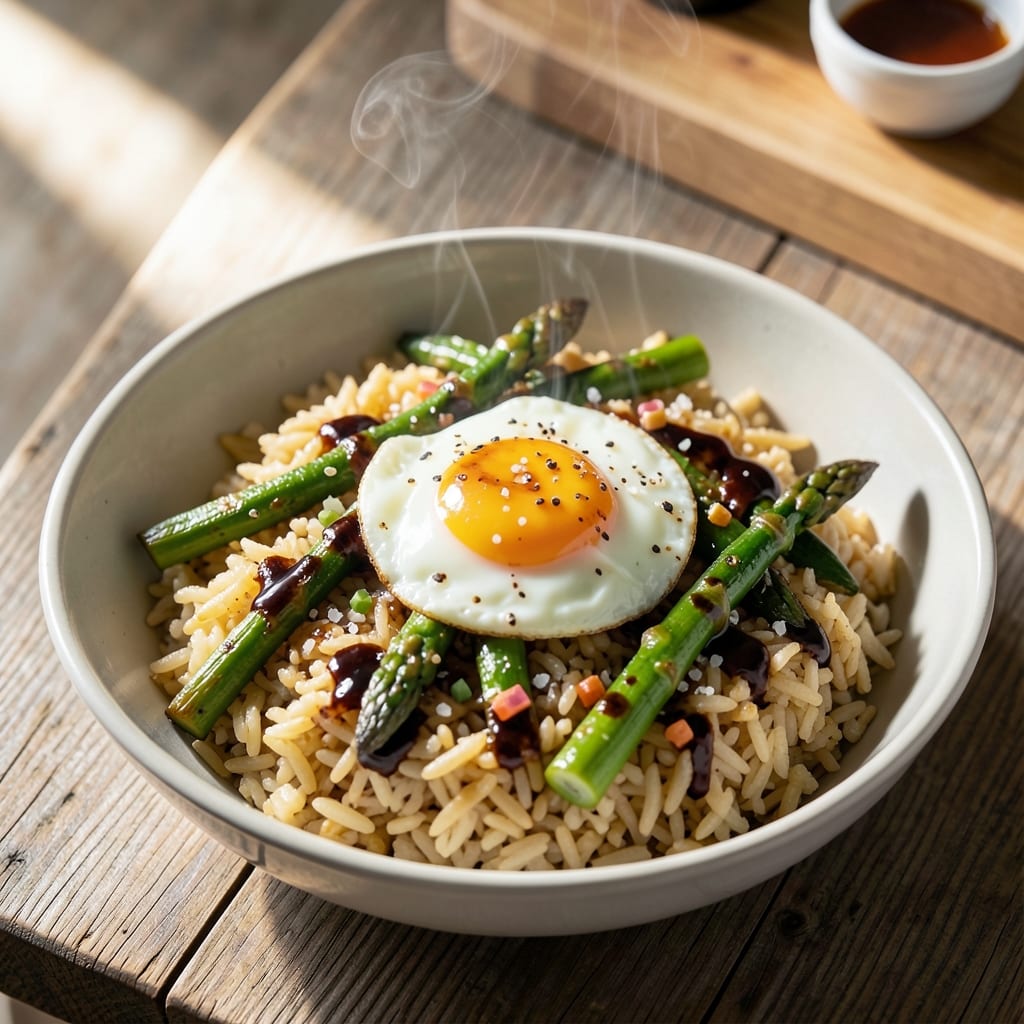 Asparagus Fried Rice Recipe: Wok-Tossed Greens and Eggs in 20 Minutes