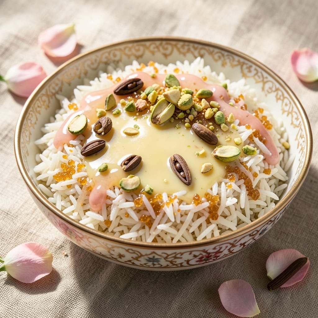 Arabic Sweet Rice Recipe: Saffron-Infused Basmati with Toasted Almond Crunch