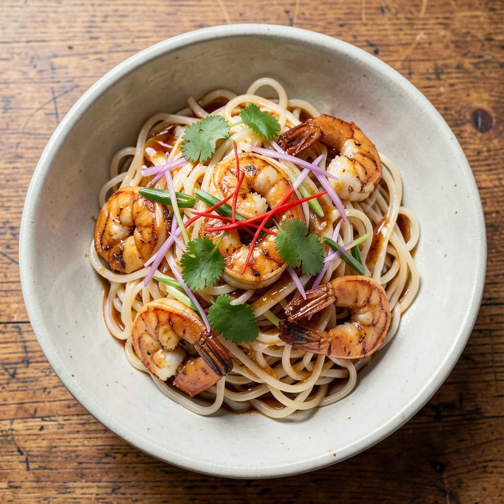 Asian Shrimp and Rice Noodles Recipe: Wok-Tossed Umami Crunch in 20 Minutes